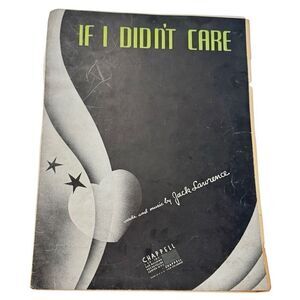 Vintage Sheet Music IF I DIDN'T CARE 1939 Jack Lawrence